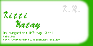 kitti matay business card